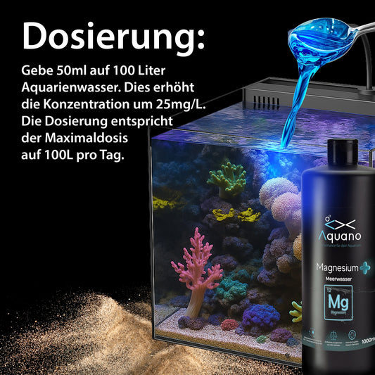 Magnesium Plus 1000ml – Magnesium Fluid für Meerwasser & Süßwasser - Aquano - Performance für dein Aquarium