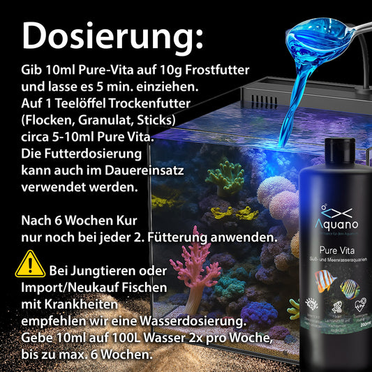 AQUANO Pure Vita 250ml – Aufbaupräparat für Zierfische - Aquano - Performance für dein Aquarium