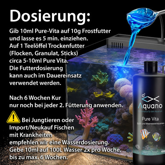 AQUANO Pure Vita 1000ml – Aufbaupräparat für Zierfische - Aquano - Performance für dein Aquarium