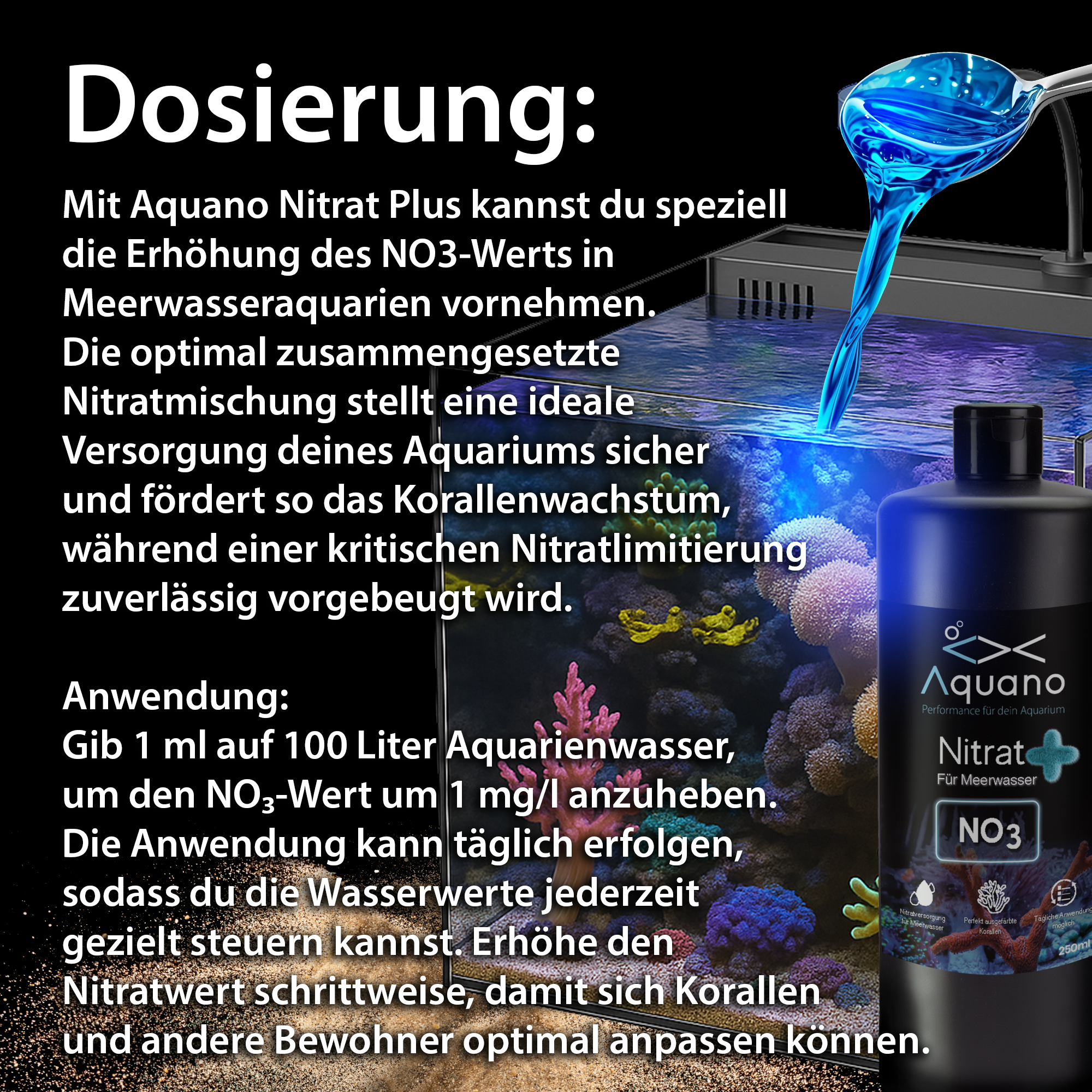 AQUANO - Nitrat Plus 250ml – Effektive NO3-Wert-Erhöhung - Aquano - Performance für dein Aquarium