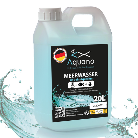 Premium Meerwasser 20L - Laborgeprüft - Aquano - Performance für dein Aquarium