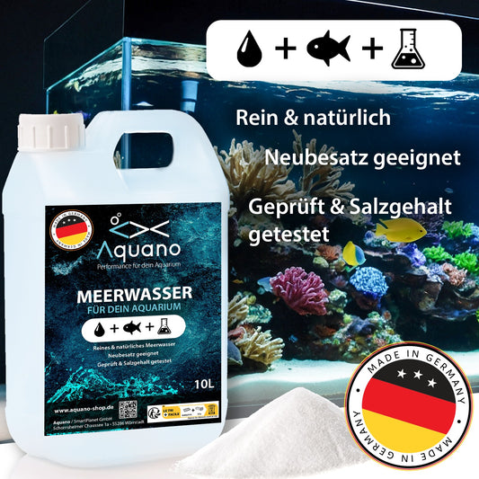 Premium-Meerwasser – 10L Laborgeprüft - Aquano - Performance für dein Aquarium