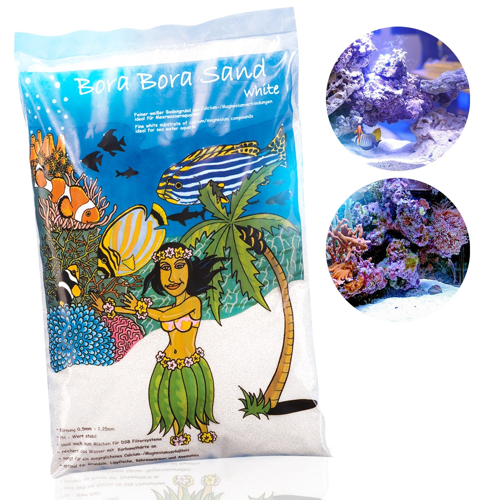 Nova Sand 3Kg – Feiner, weißer Bodengrund für Meerwasseraquarien - Aquano - Performance für dein Aquarium