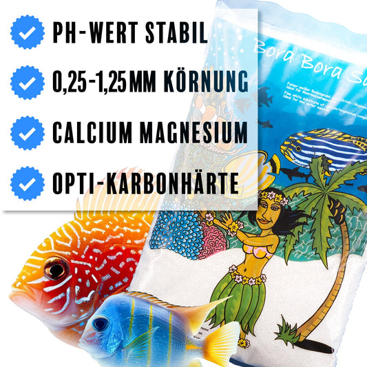 Nova Sand 3Kg – Feiner, weißer Bodengrund für Meerwasseraquarien - Aquano - Performance für dein Aquarium