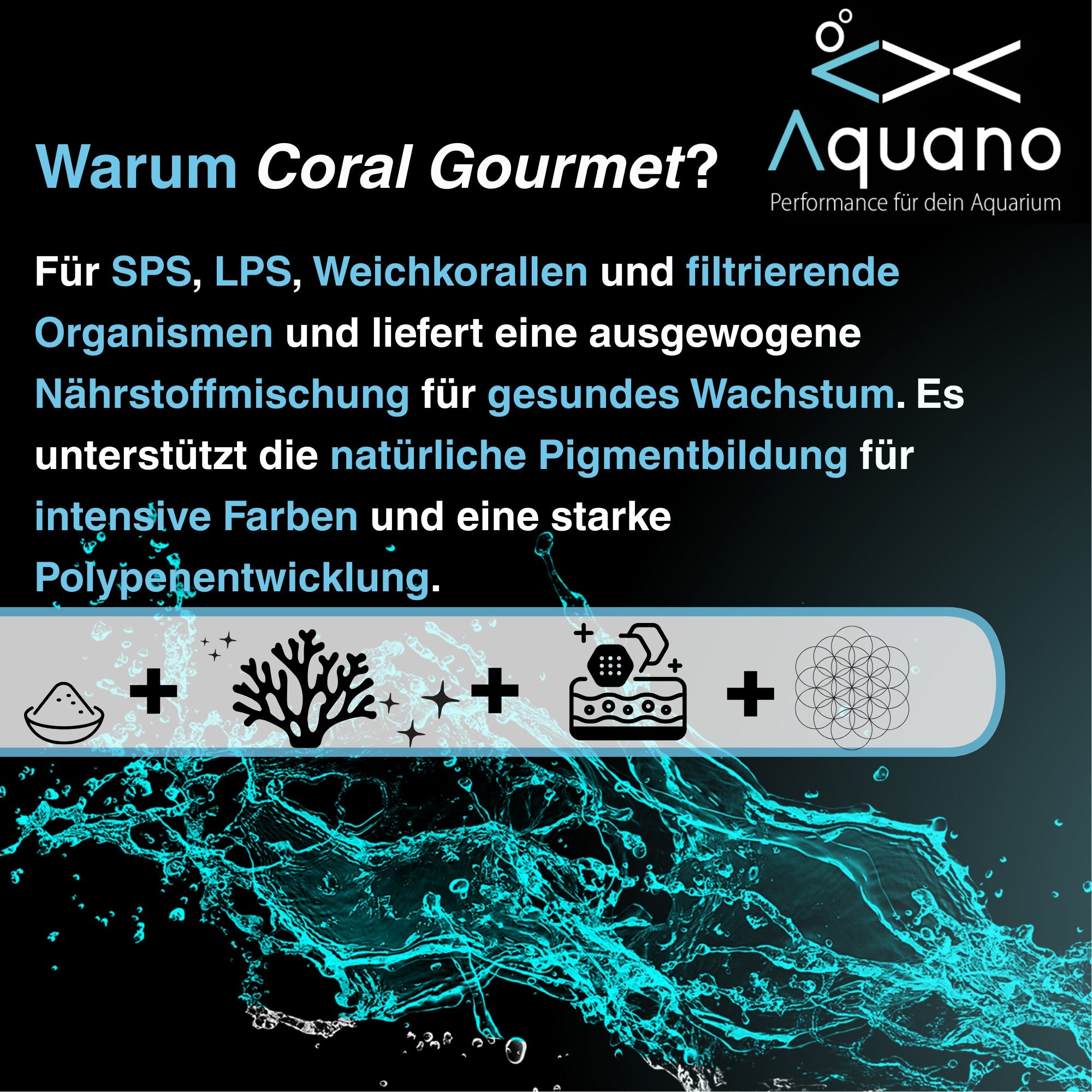 Coral Gourmet – Premium Korallenfutter - Aquano - Performance für dein Aquarium