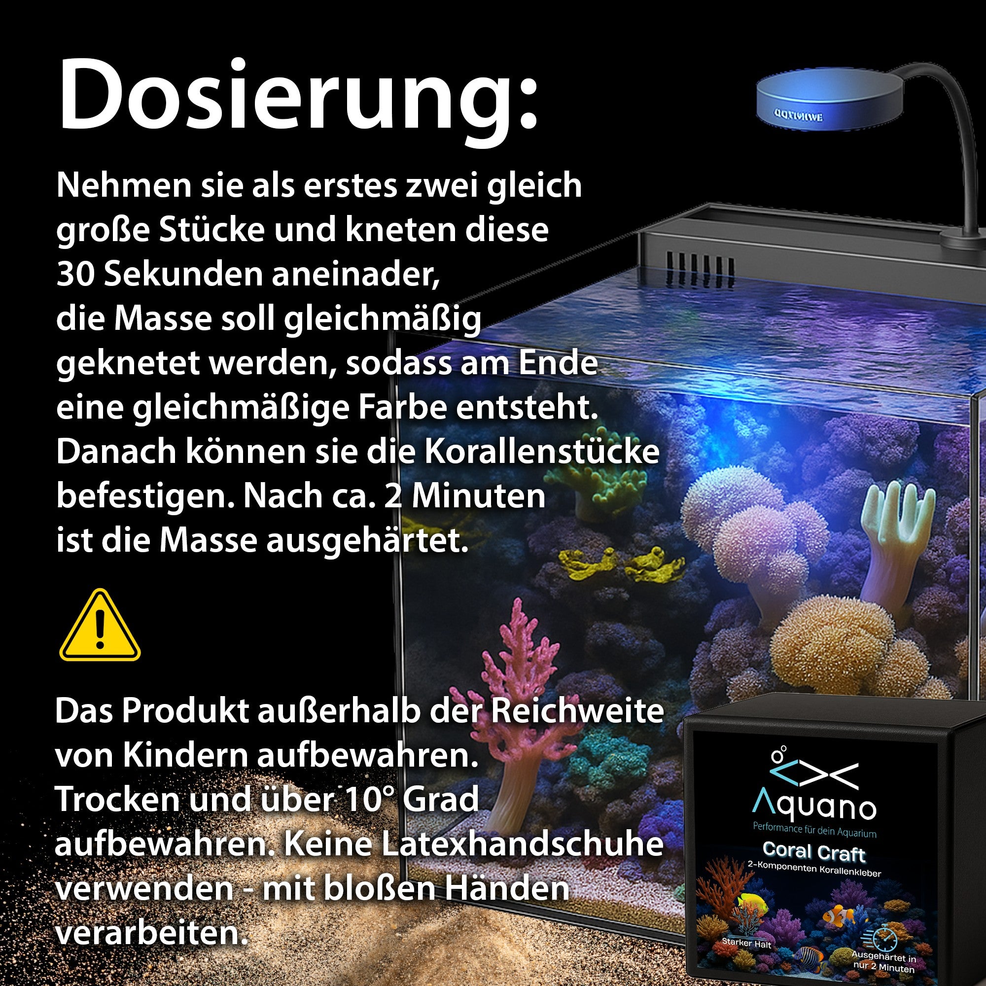 Coral Craft 2K – Premium 2-Komponenten Kleber für Meerwasseraquarien - Aquano - Performance für dein Aquarium