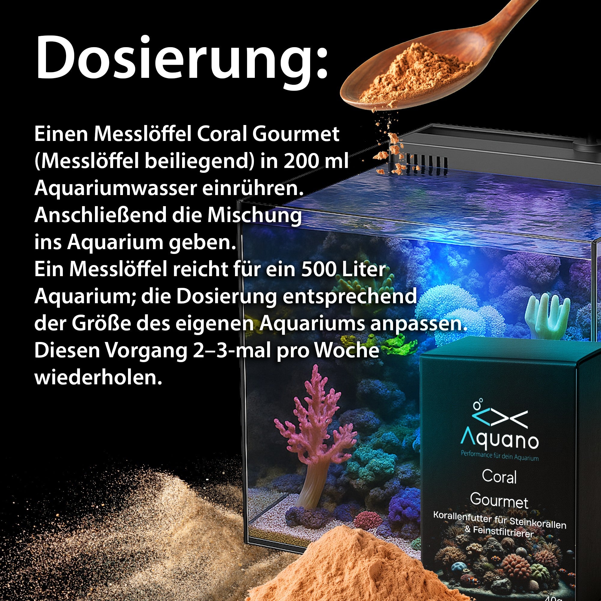 Coral Gourmet – Premium Korallenfutter - Aquano - Performance für dein Aquarium