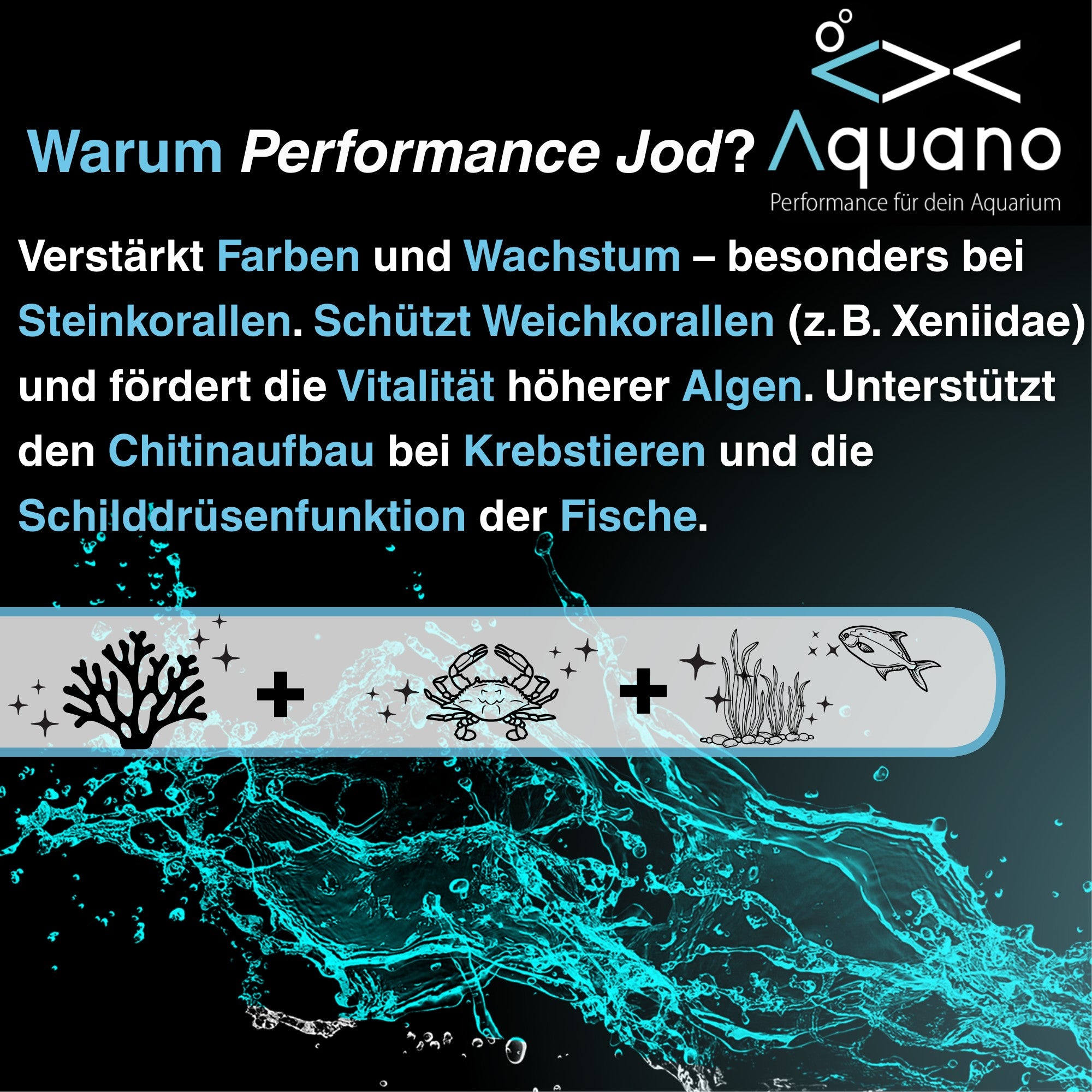 Performance Jod – Hochreiner Jodzusatz für Meerwasseraquarien - Aquano - Performance für dein Aquarium
