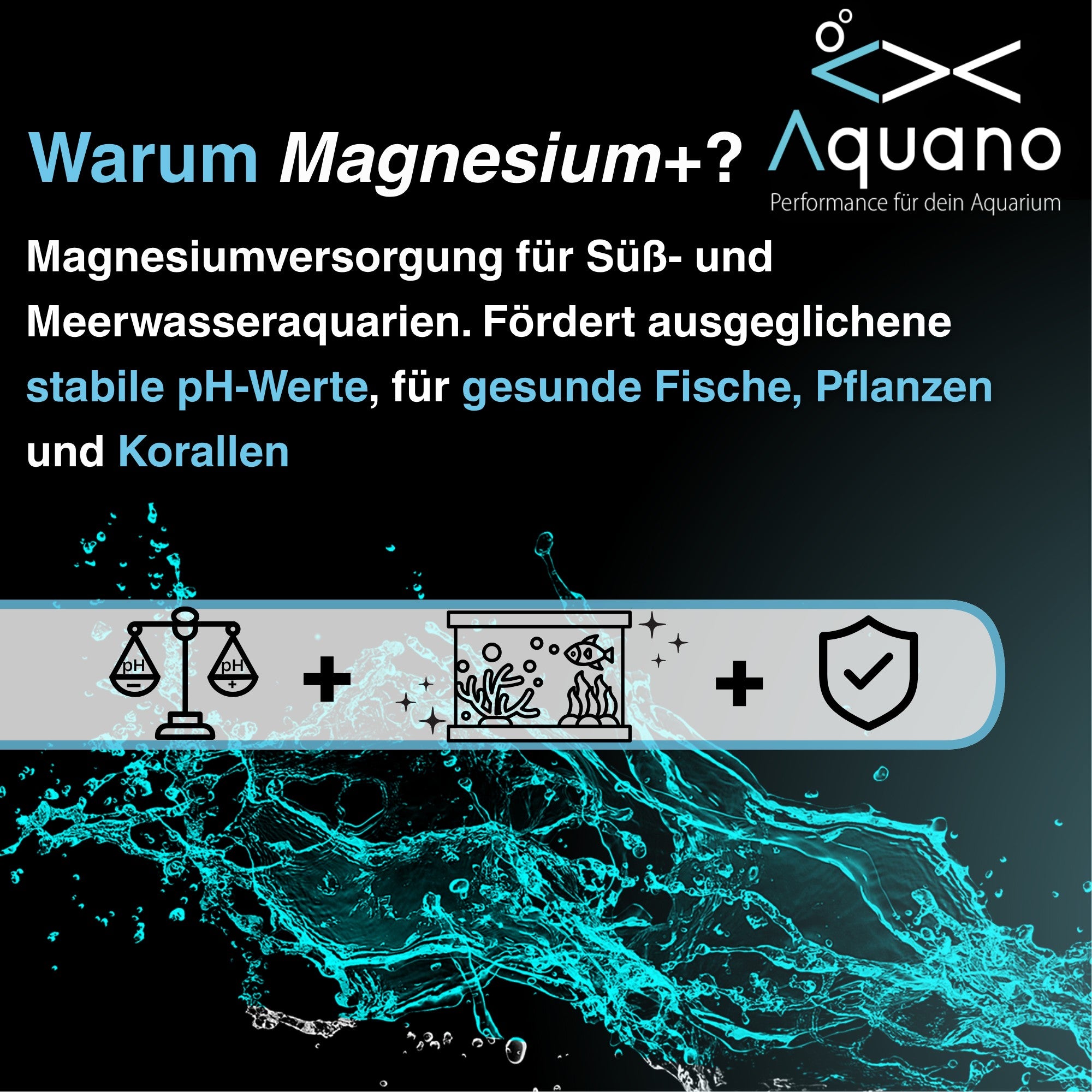 Magnesium Plus 1000ml – Magnesium Fluid für Meerwasser & Süßwasser - Aquano - Performance für dein Aquarium