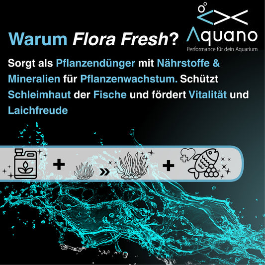 Flora Fresh 250ml – Pflanzendünger & Wasseraufbereiter Süßwasser - Aquano - Performance für dein Aquarium